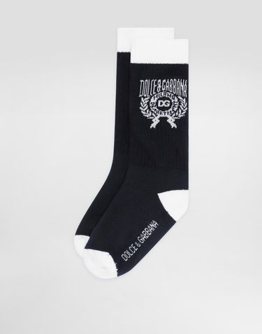 Чорапи Dolce & Gabbana Dolce & Gabbana Cotton Socks With DG Logo Тъмно синьо | LBKAG7JBCH7B0789, 1