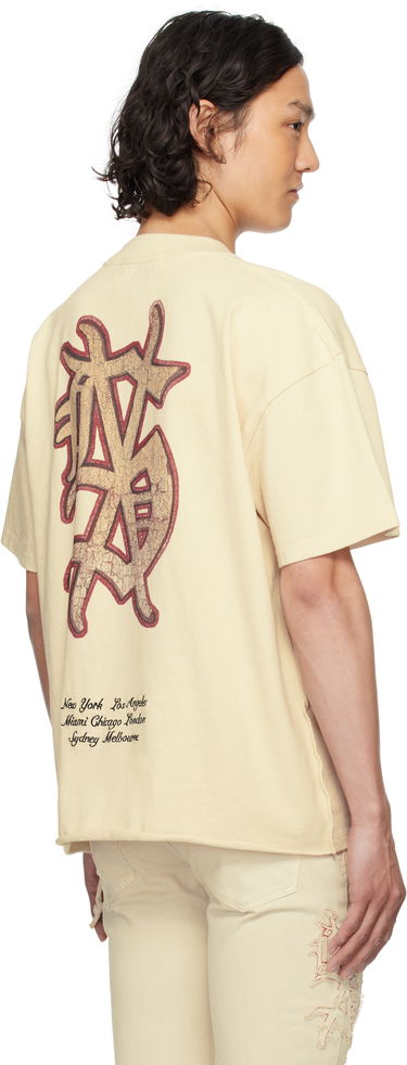 Тениска Ksubi Ksubi Playoff Ekcess Short Sleeve T-Shirt Бежово | MSP25TE037, 2