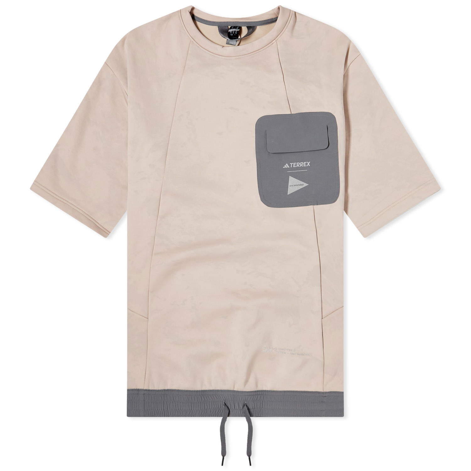 Тениска adidas Originals Terrex x and wander W Tunic Fleece Wonder Taupe Розово | HR7137, 0
