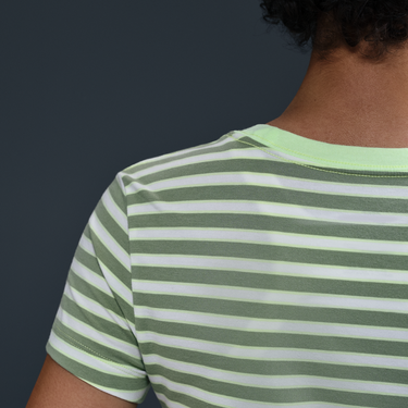 Тениска Nike Nike Sportswear Chill Knit Striped Slim-Fit T-Shirt Зелено | HF9524-360, 3