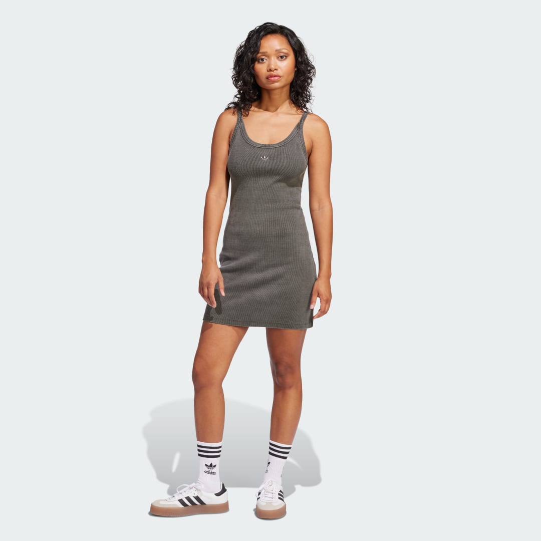 Pокля adidas Performance Ribbed Mini Dress Зелено | JC7550, 0