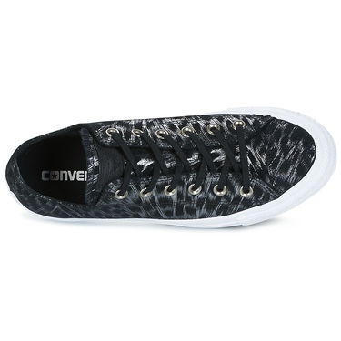 Кецове и обувки Converse CHUCK TAYLOR ALL STAR SHIMMER SUEDE OX BLACK/BLACK/WHITE Черно | 558000C, 5