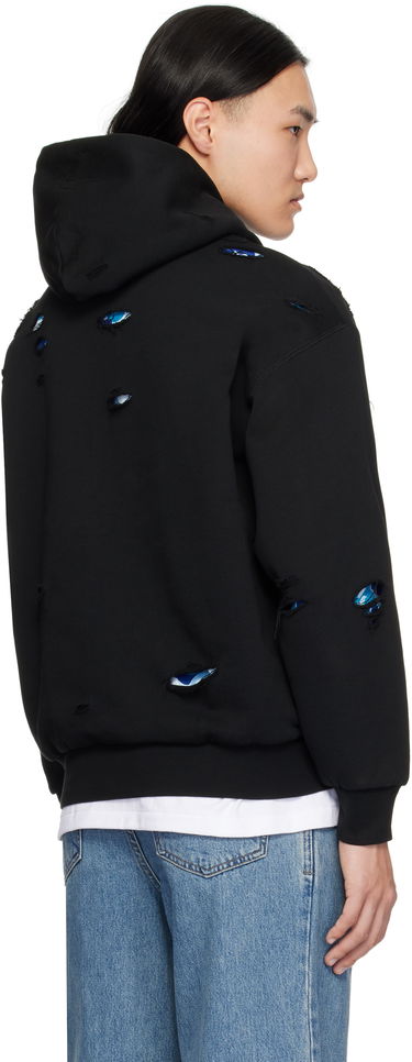 Суитчър BAPE Destroyed College Hoodie Черно | 001PPK801311M, 2