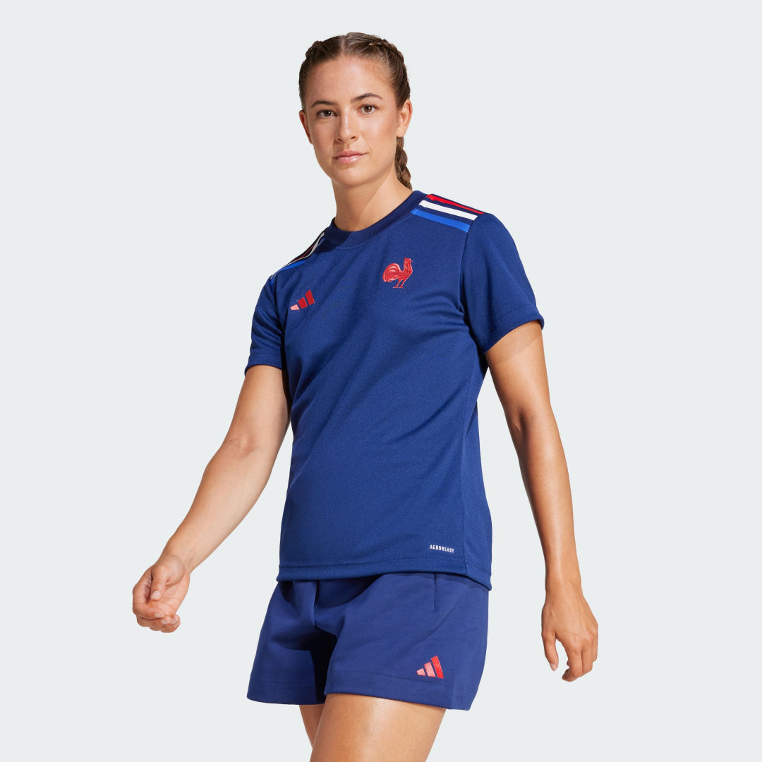 Тениска adidas Performance France Rugby Home Supporter Тъмно синьо | JJ1601, 1