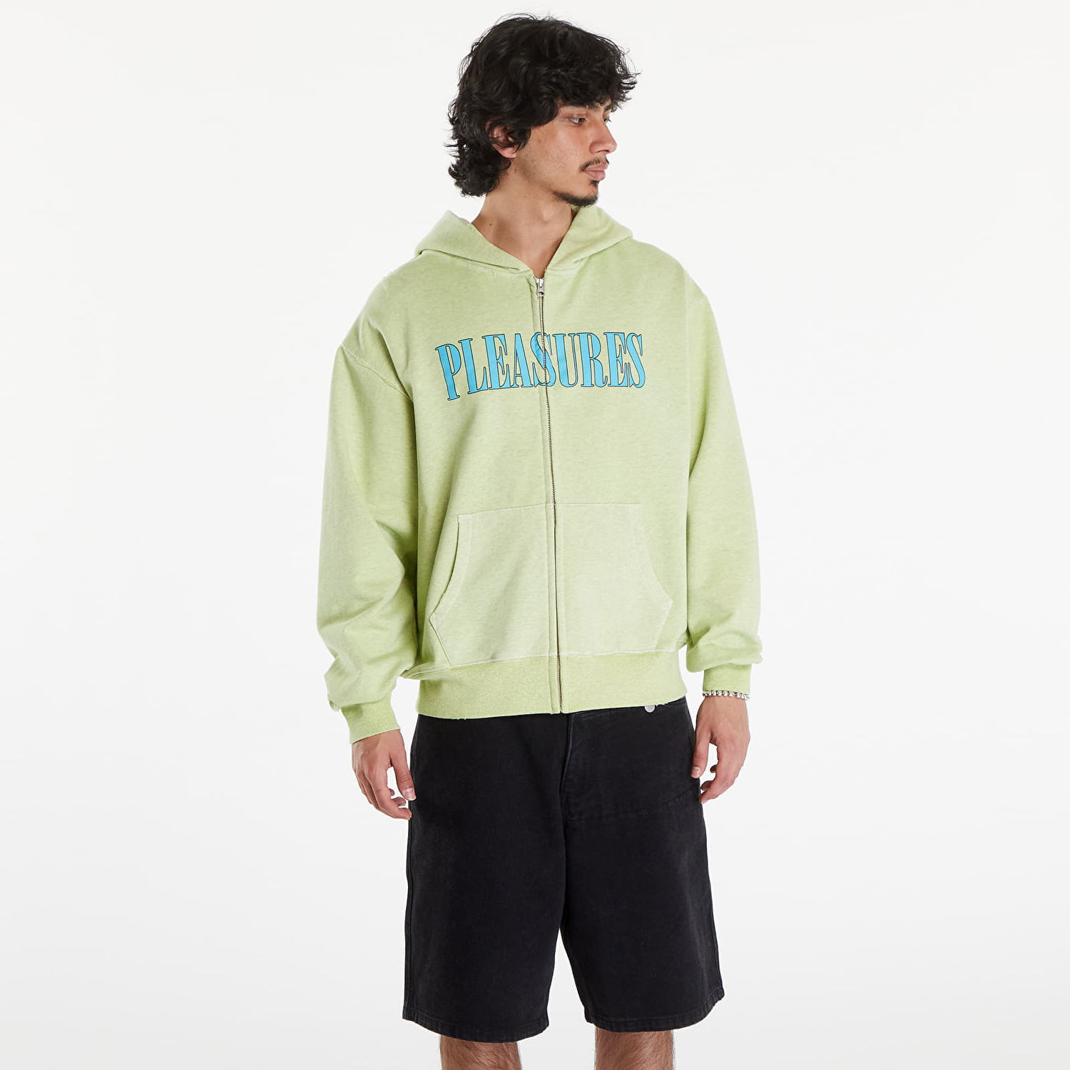 Суитчър Pleasures Onyx Zip Up Hoodie Faded Lime Зелено | P24SU011 LIME, 0