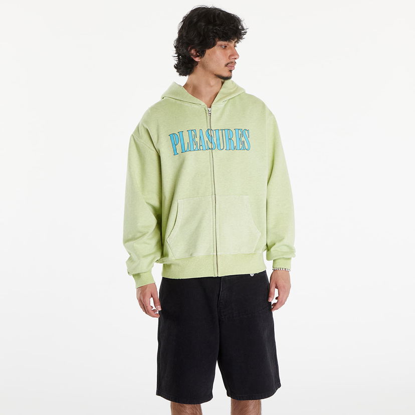 Суитчър Pleasures Onyx Zip Up Hoodie Faded Lime Зелено | P24SU011 LIME