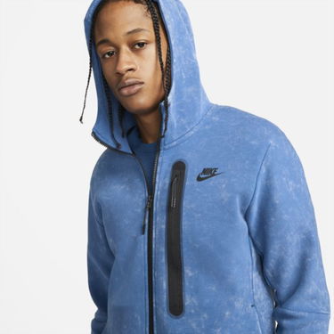 Суитчър Nike Tech Fleece Wash Full-Zip Hoodie Синьо | DM6515-407, 0