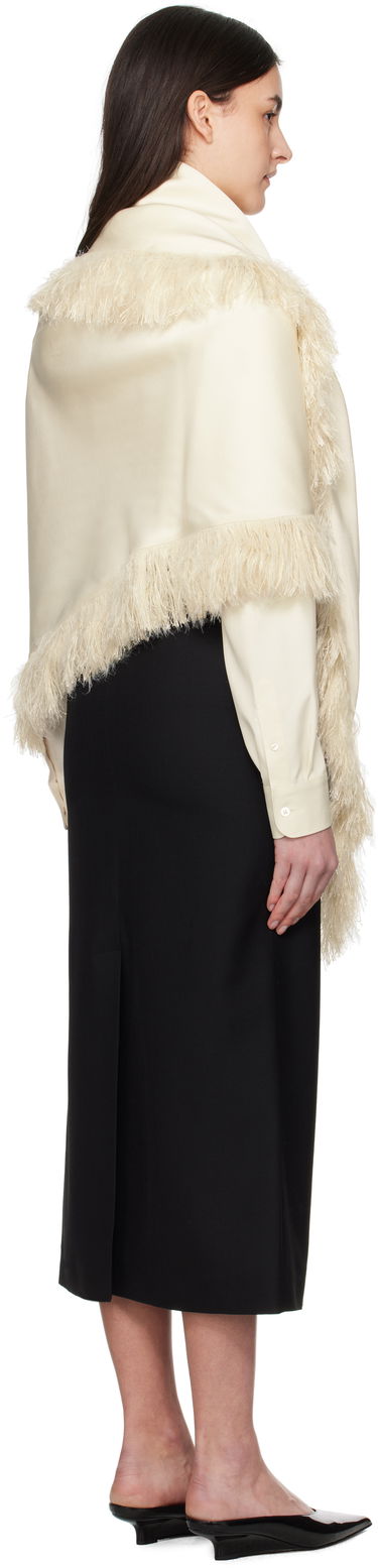 Пола TOTEME TOTEME Fringe Shawl Черно | 251-WSC4504-FB0344, 4