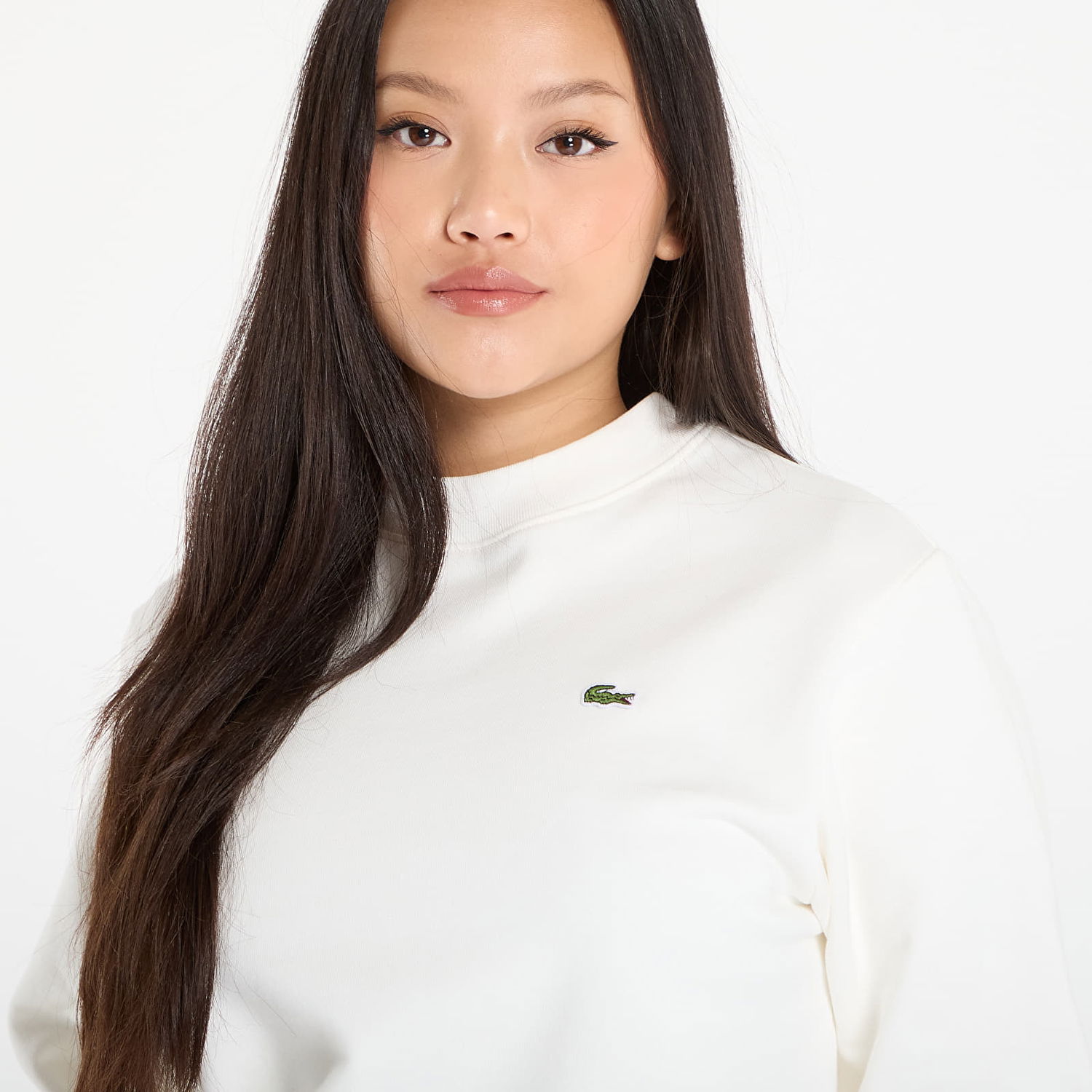 Суитчър Lacoste Mock Neck Sweatshirt Бяло | SF5270 70V, 1