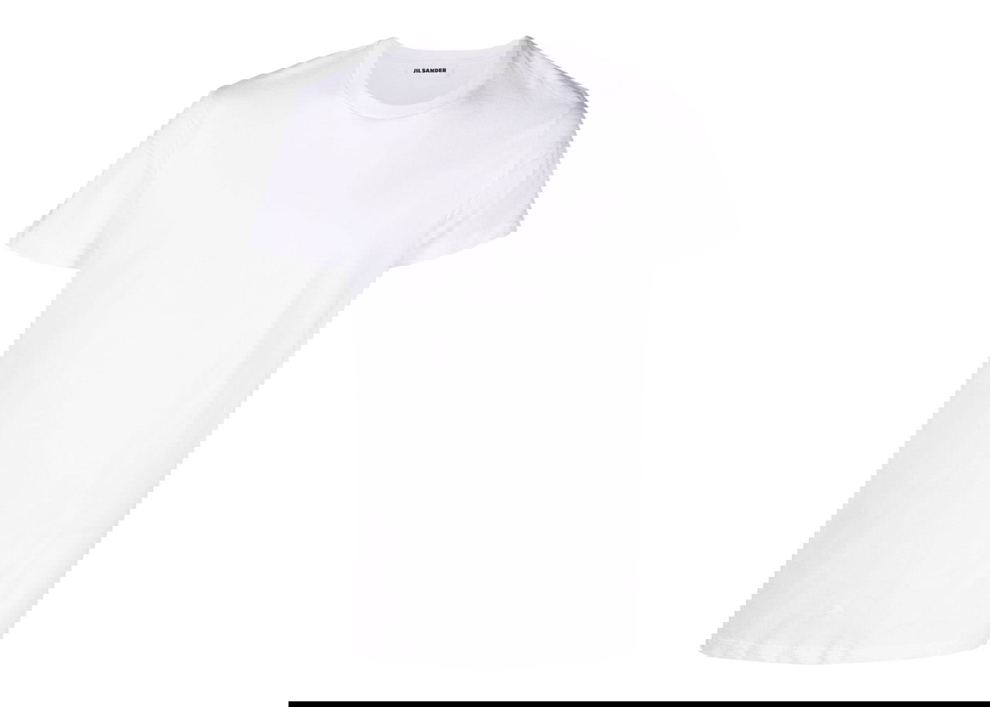 Тениска Jil Sander Round Neck Cotton T-shirt Бяло | JSMU706005MU247308-White, 0