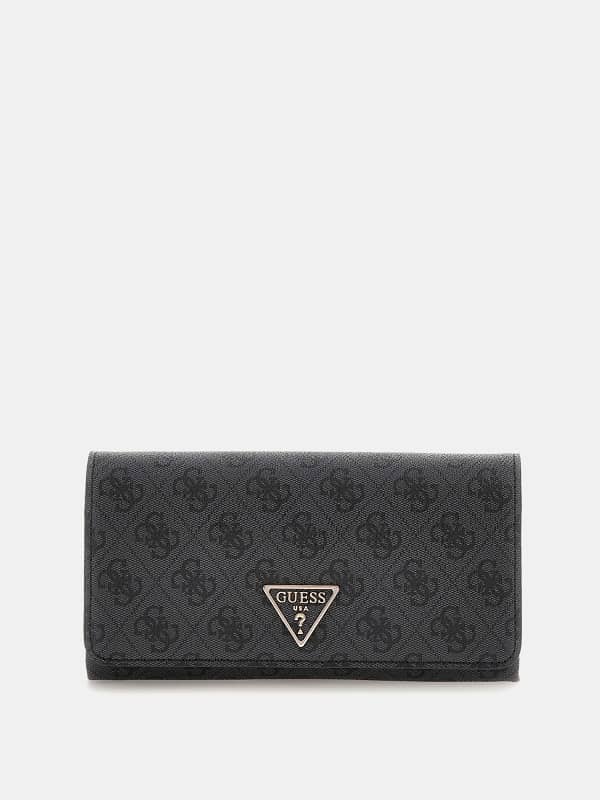 Портфейл GUESS Logo Print Clutch Wallet Черно | HWBG7879750, 0