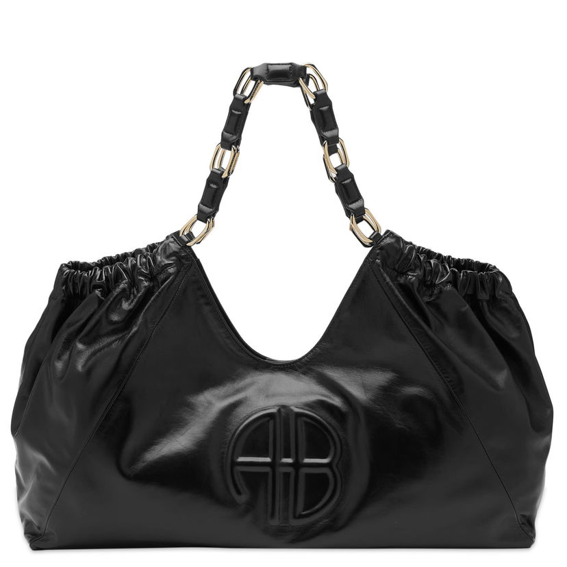 Дамска чанта Anine Bing Leather Tote Bag With Chain Handles Черно | A-13-3087-000