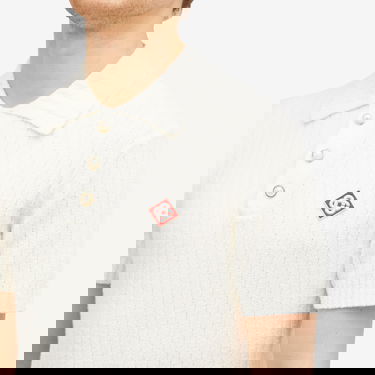 Поло тениска Casablanca Boucle Polo Shirt Бяло | MPS25-KW-780-01, 5