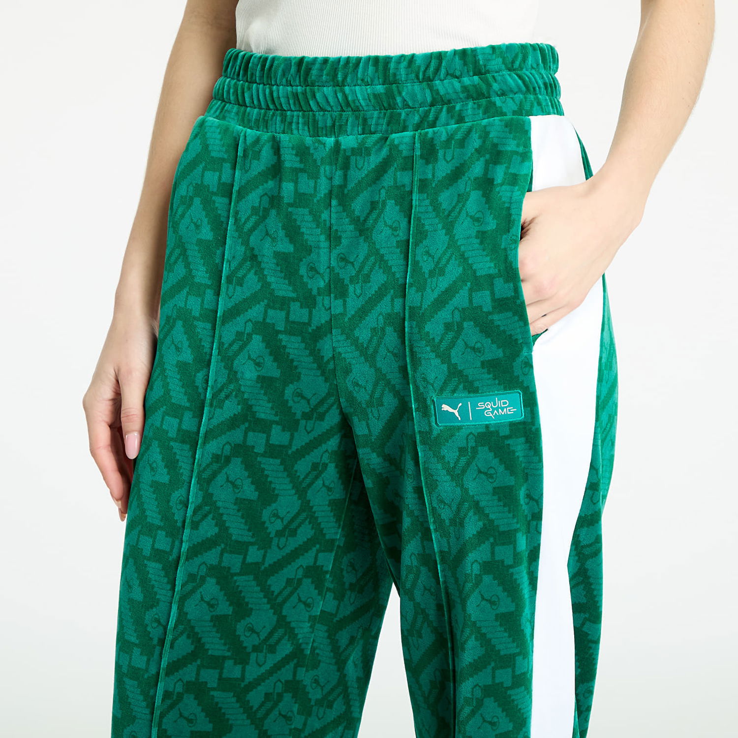Спортни панталони Puma Squid Game x T7 Iconic Straight Track Pants Зелено | 62743386, 1