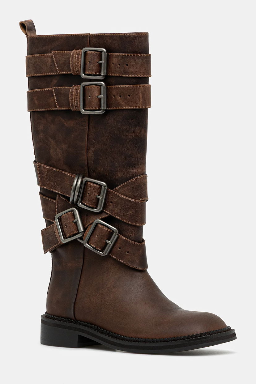 Кецове и обувки Andersson Bell Andersson Bell Layered Strap Flat Boots Кафяво | aaa484w
