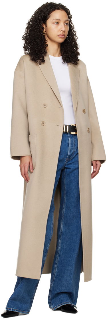 Тренчкот Anine Bing Long Wrap Beige Wool Coat Бежово | A-01-4016-280, 3