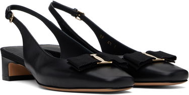 Кецове и обувки FERRAGAMO Salvatore Ferragamo Iconic Bow Slingback Heels Черно | 781739, 3