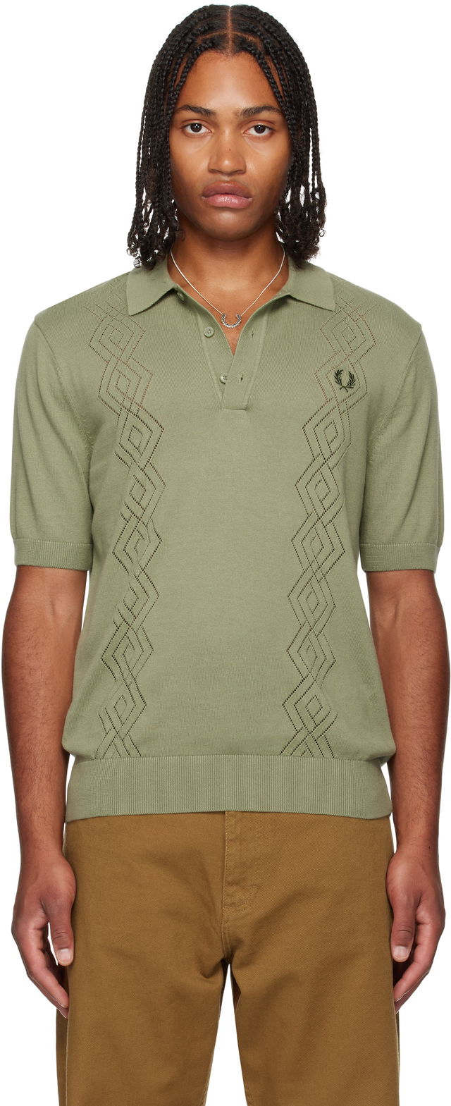 Fred Perry Knitted Pointelle Polo