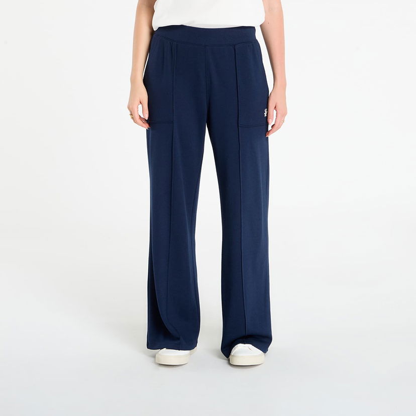 Спортни панталони Tommy Hilfiger Tommy Hilfiger TH Script Straight Pique Sweatpants Тъмно синьо | WW0WW46146 C1G