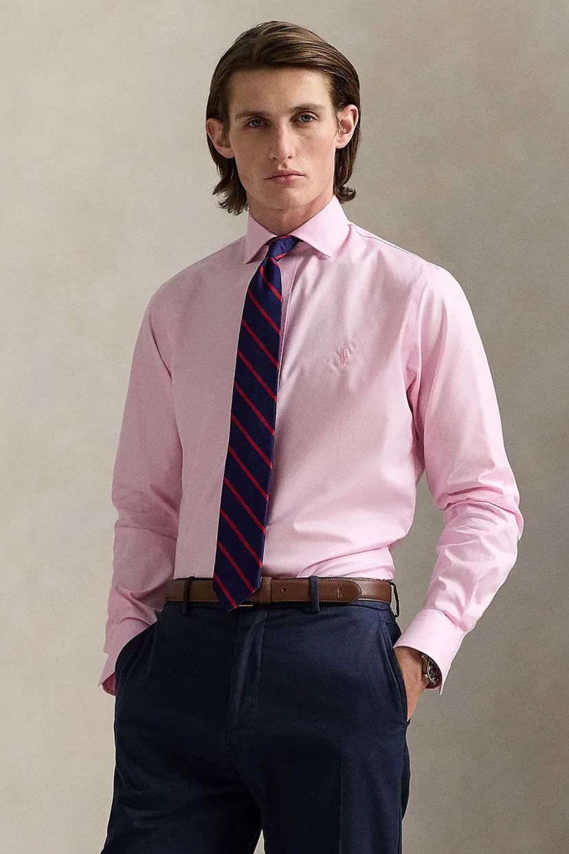 Риза Polo by Ralph Lauren Polo Ralph Lauren Slim Fit Dress Shirt with Italian Collar Розово | 712969015