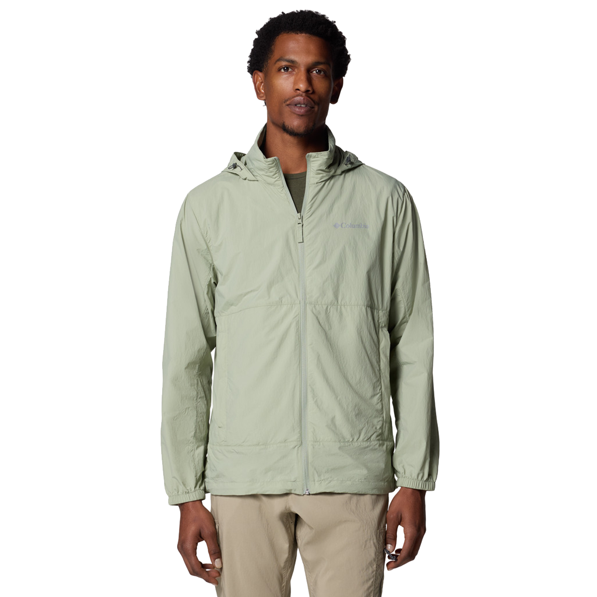 Ветровка Columbia Loop Basin™ Lightweight Hooded Full-Zip Windbreaker Зелено | 2116961348, 0