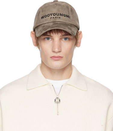 Шапка с козирка WOOYOUNGMI Faux Suede Ball Cap Сиво | W243AC52, 0