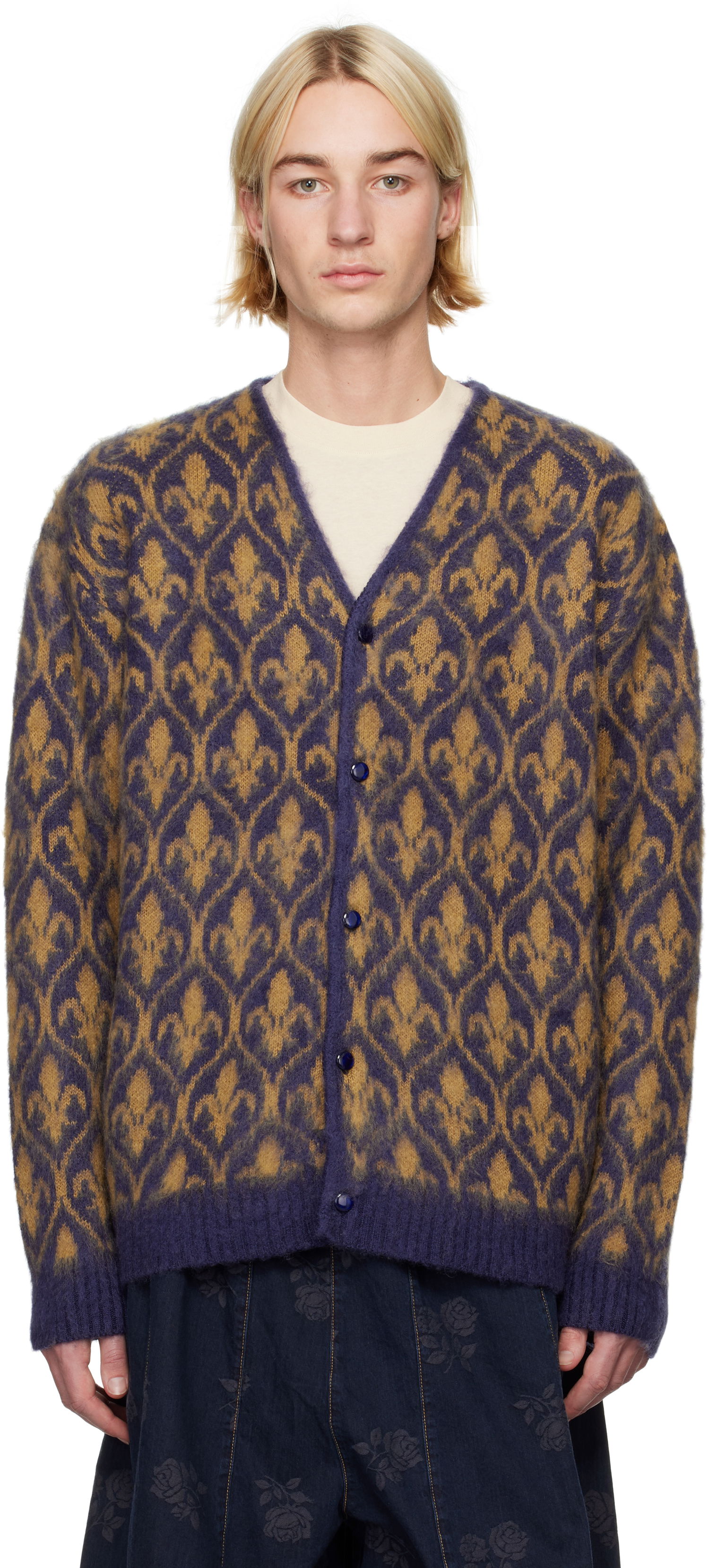 Пуловер Needles Mohair Ornament Cardigan Лилаво | PU311, 0