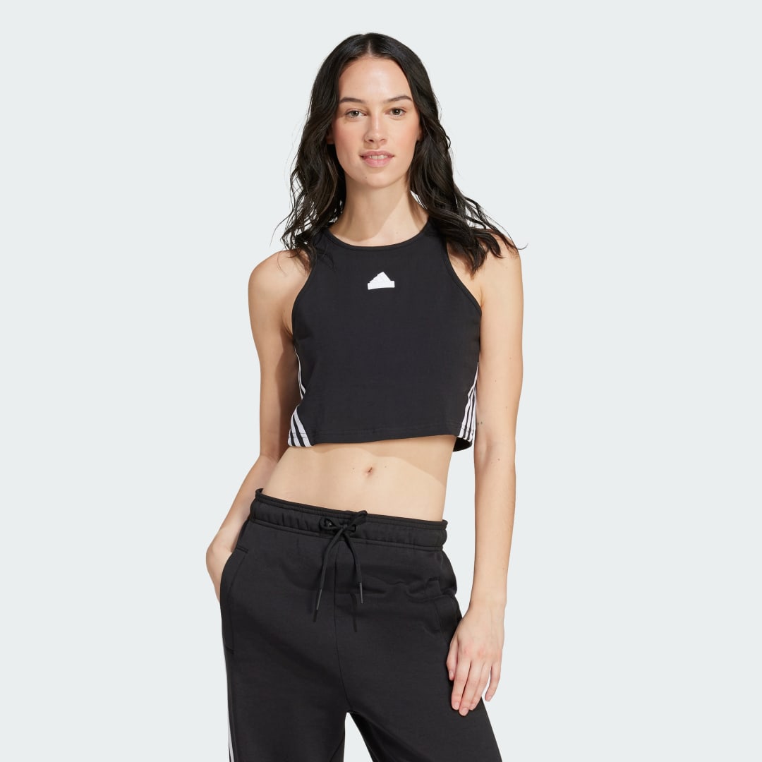 Съкратен топ adidas Performance Sportswear Future Icons 3-Stripes Tank Top Черно | IP1572, 1