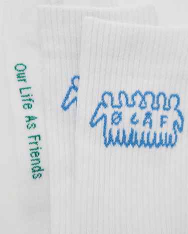Чорапи ØLÅF FRIENDS SOCKS Бяло | A170804-OPTICAL-WHITE, 1