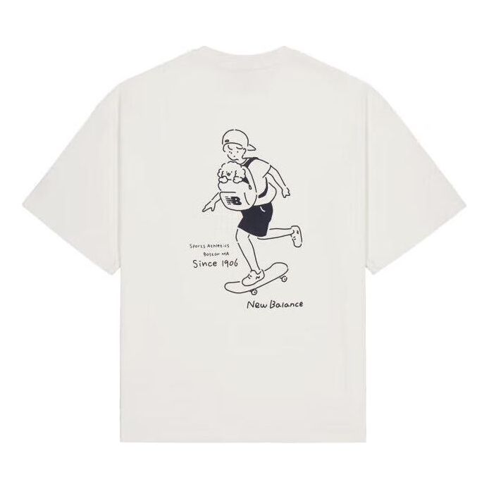 Тениска New Balance Print Graphic T-Shirt Бяло | AMT42338-CIC, 0