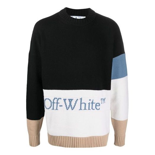 Пуловер Off-White Off-White Logo Colour-Block Knitted Jumper Многоцветен | OMHE048R21KNI0011040, 0