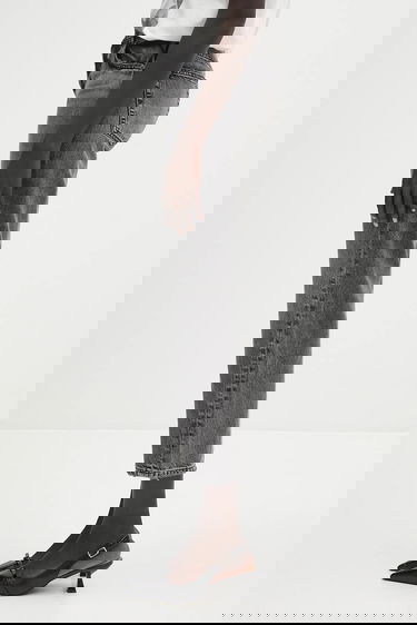 Дънки Anine Bing Kate Jean High Waist Cropped Jeans Сиво | A.06.11158, 1