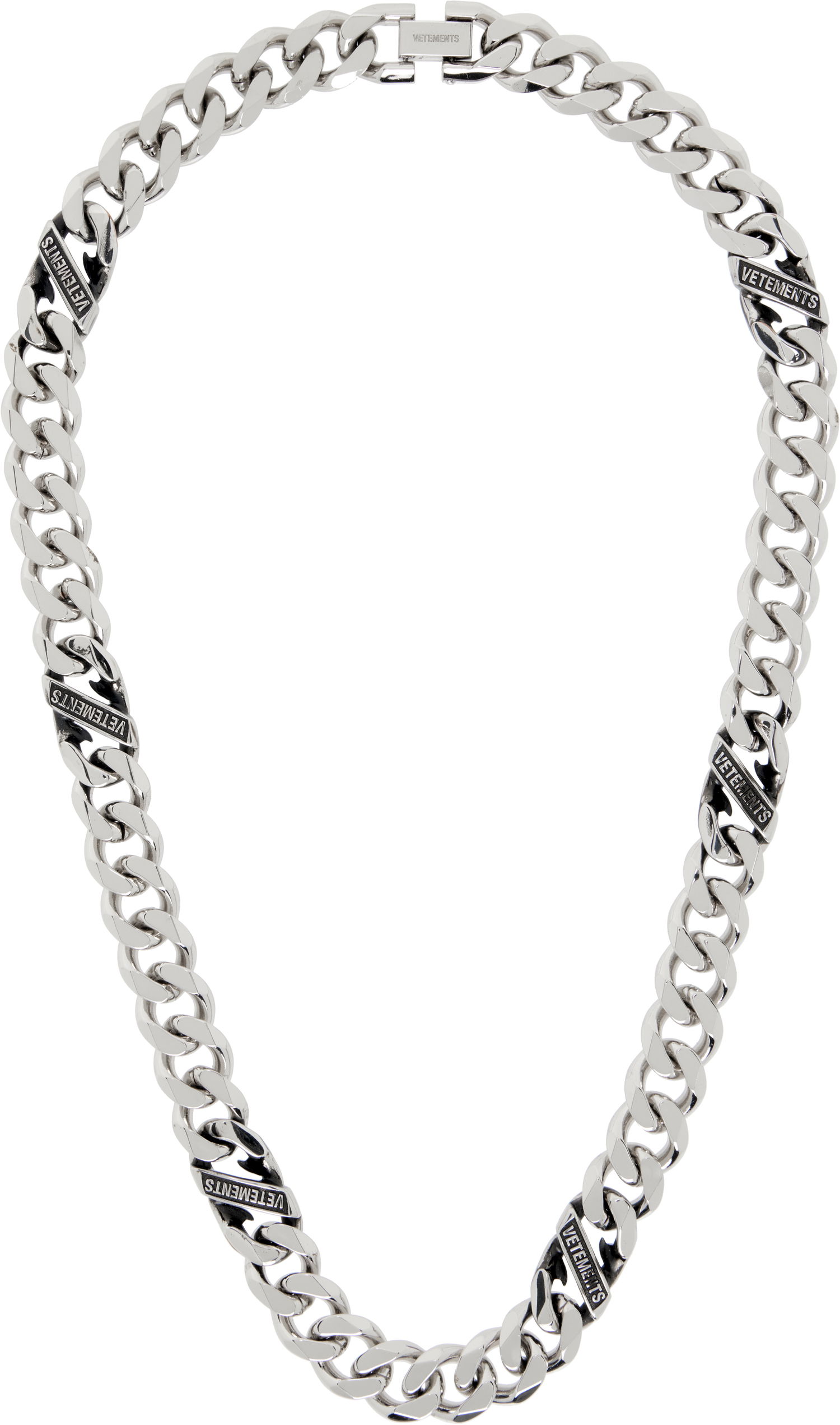 Колие VETEMENTS Vetements Silver-Tone Logo Chain Necklace Металик | UH76NE850S, 0