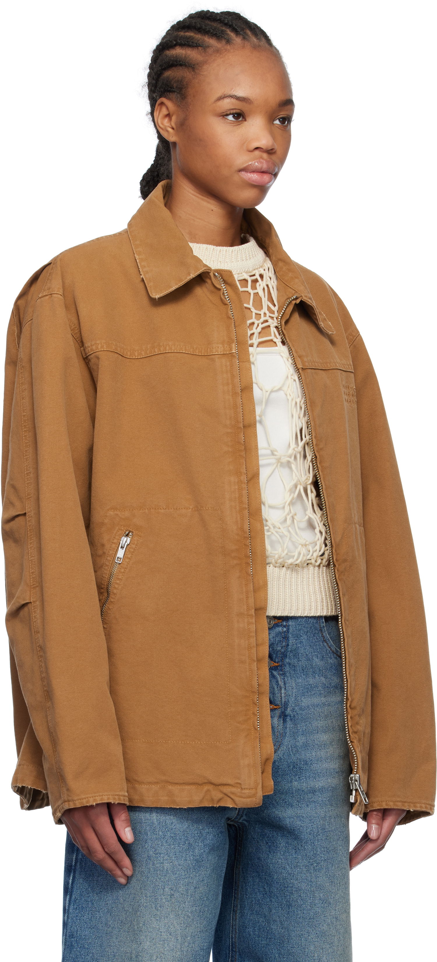 Яке Maison Margiela MM6 Maison Margiela Canvas Jacket Кафяво | SH0AM0048 M35249, 1