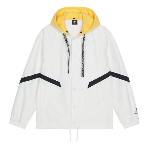 Ветровка New Balance Logo Print Hooded Jacket Бяло | AMJ13361-IV, 0