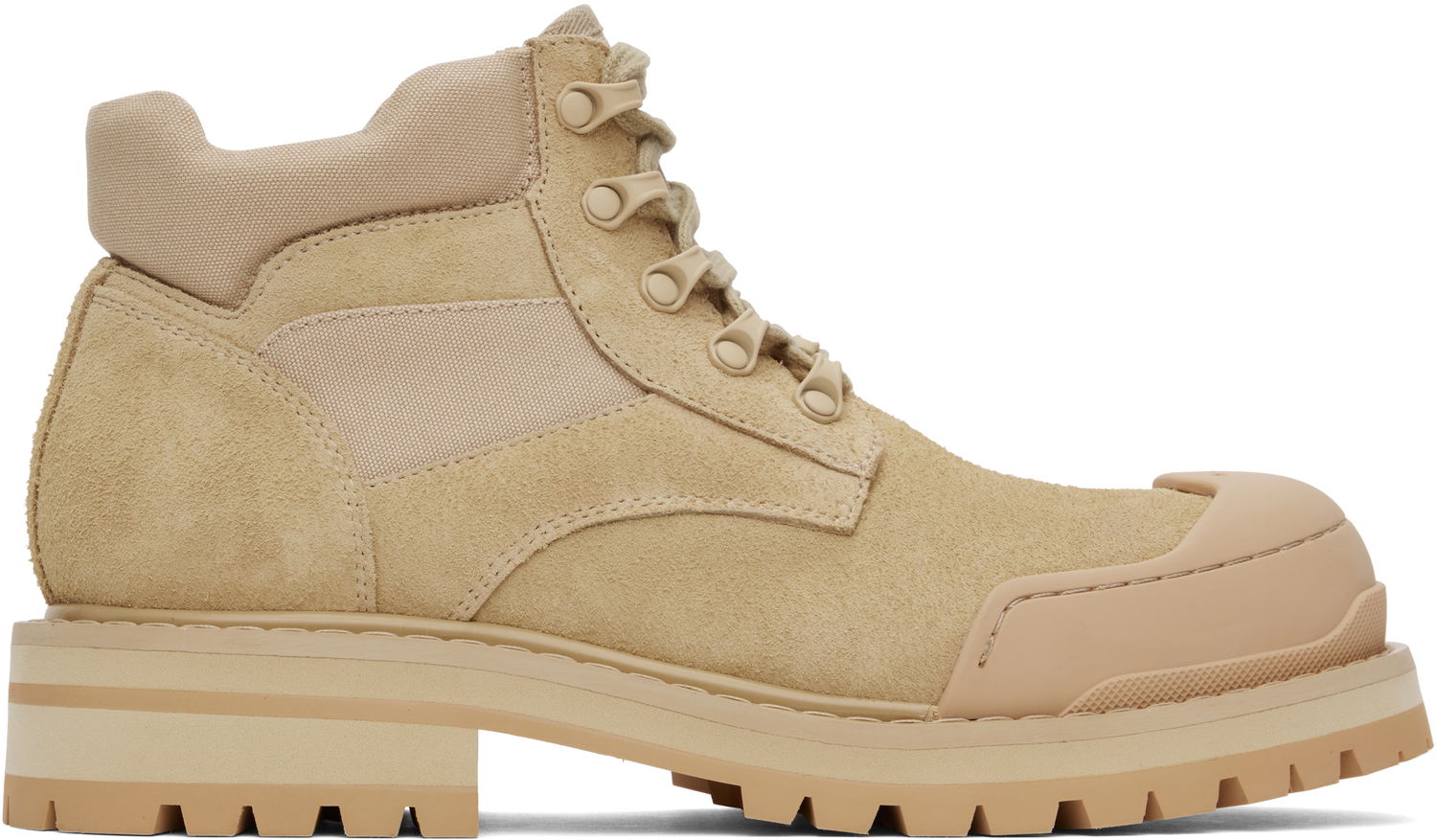 Кецове и обувки Marni Suede Patchy Combat Boots Бежово | TCMR006304 PR211, 0