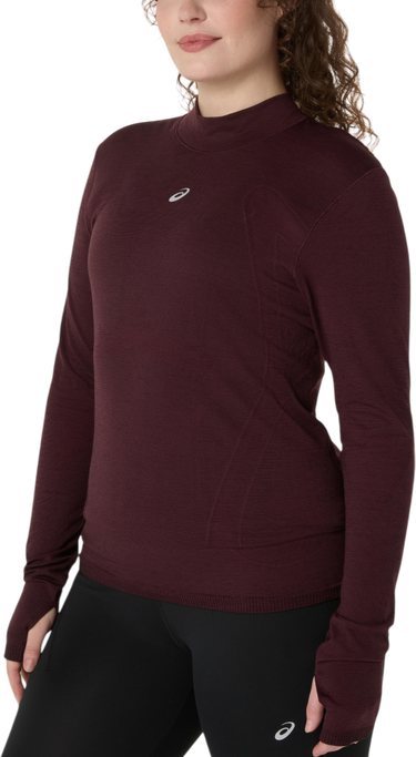 Тениска Asics ROAD WINTER SEAMLESS Long Sleeve Top Бургунди | 2012d277-600, 2