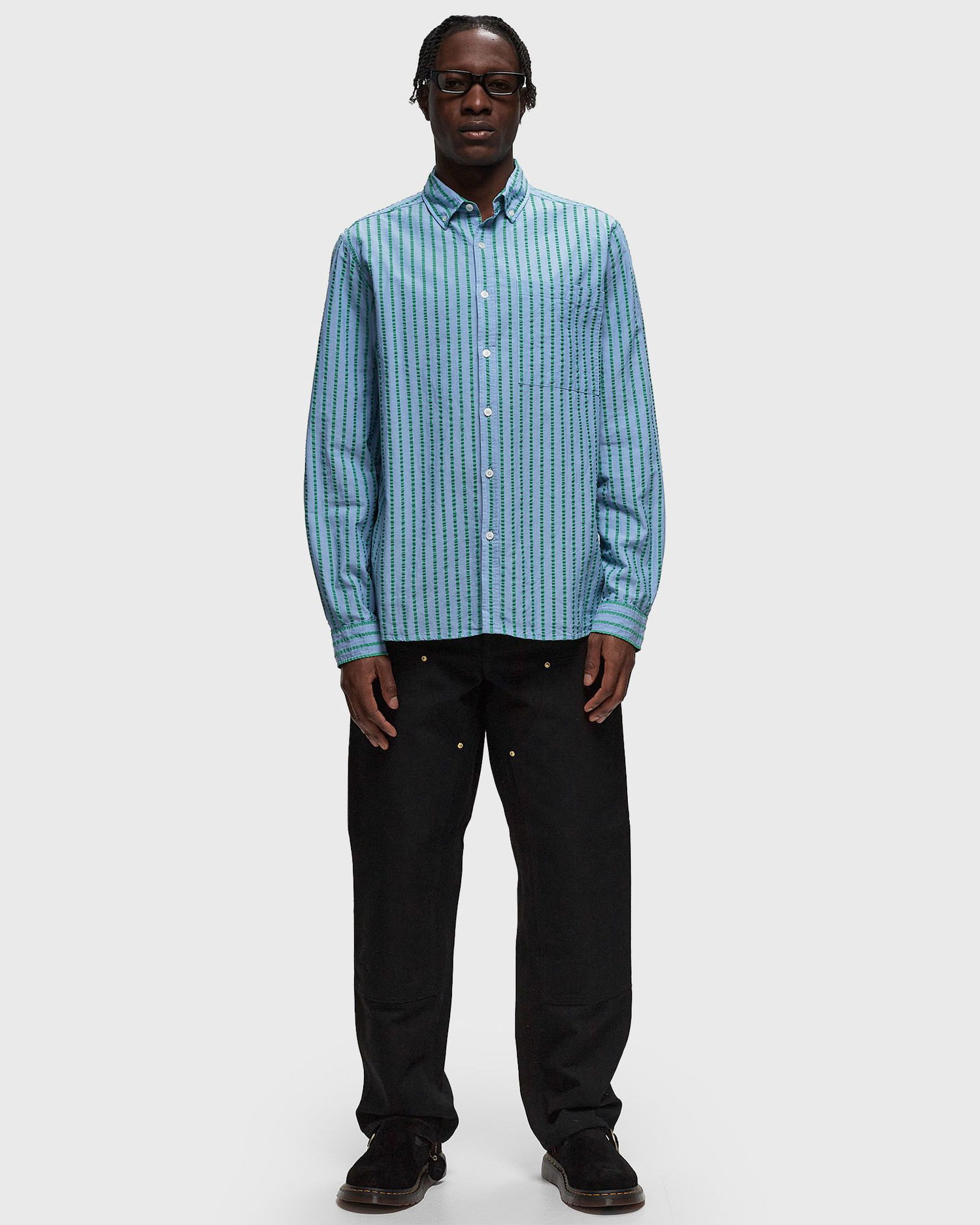 Риза Edmmond Studios CRICKET SHIRT Синьо | 124-10-13650, 1