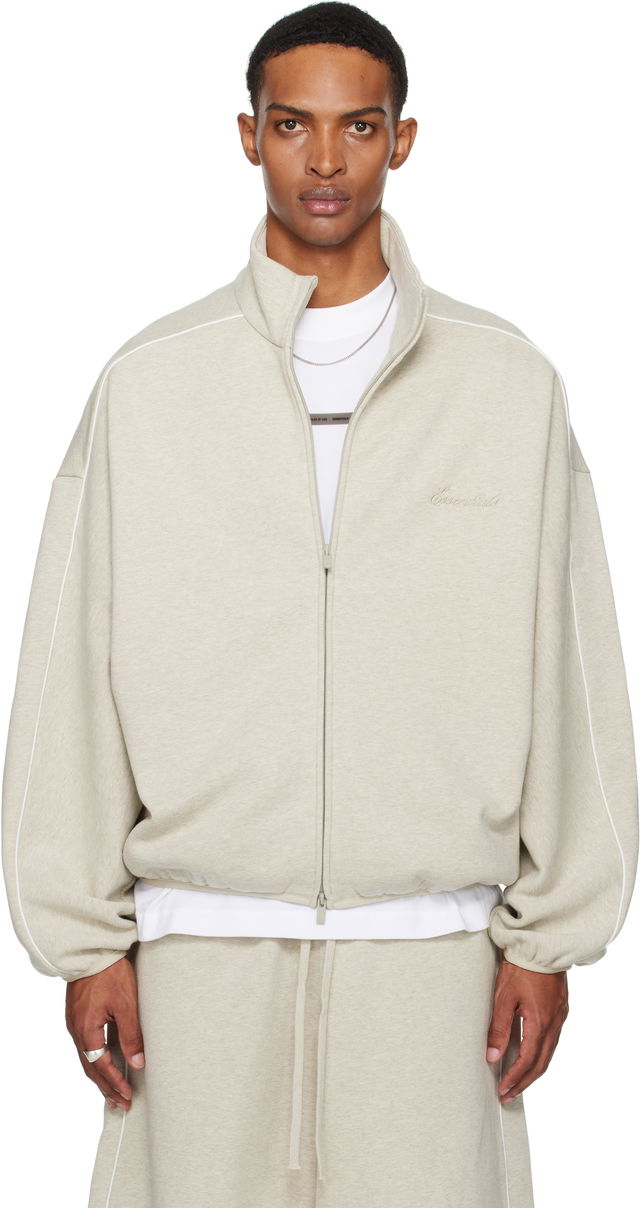 ESSENTIALS Modern Fit Fleece Track Jacket