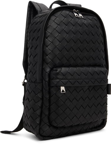 Раница Bottega Veneta Bottega Veneta Intrecciato Leather Backpack Черно | 833158V5I528803, 1
