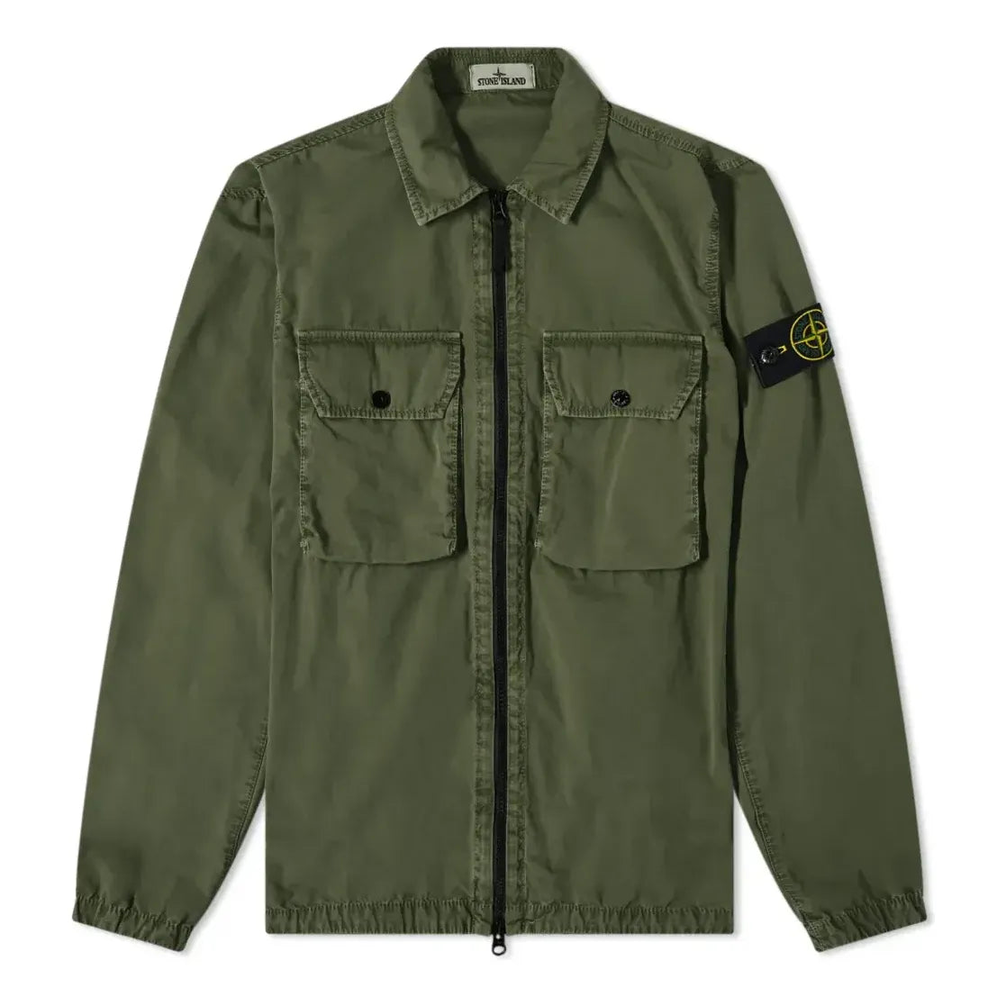Риза Stone Island Brushed Cotton Shirt Jacket With Pockets Зелено | 7515113WN-V0155, 0