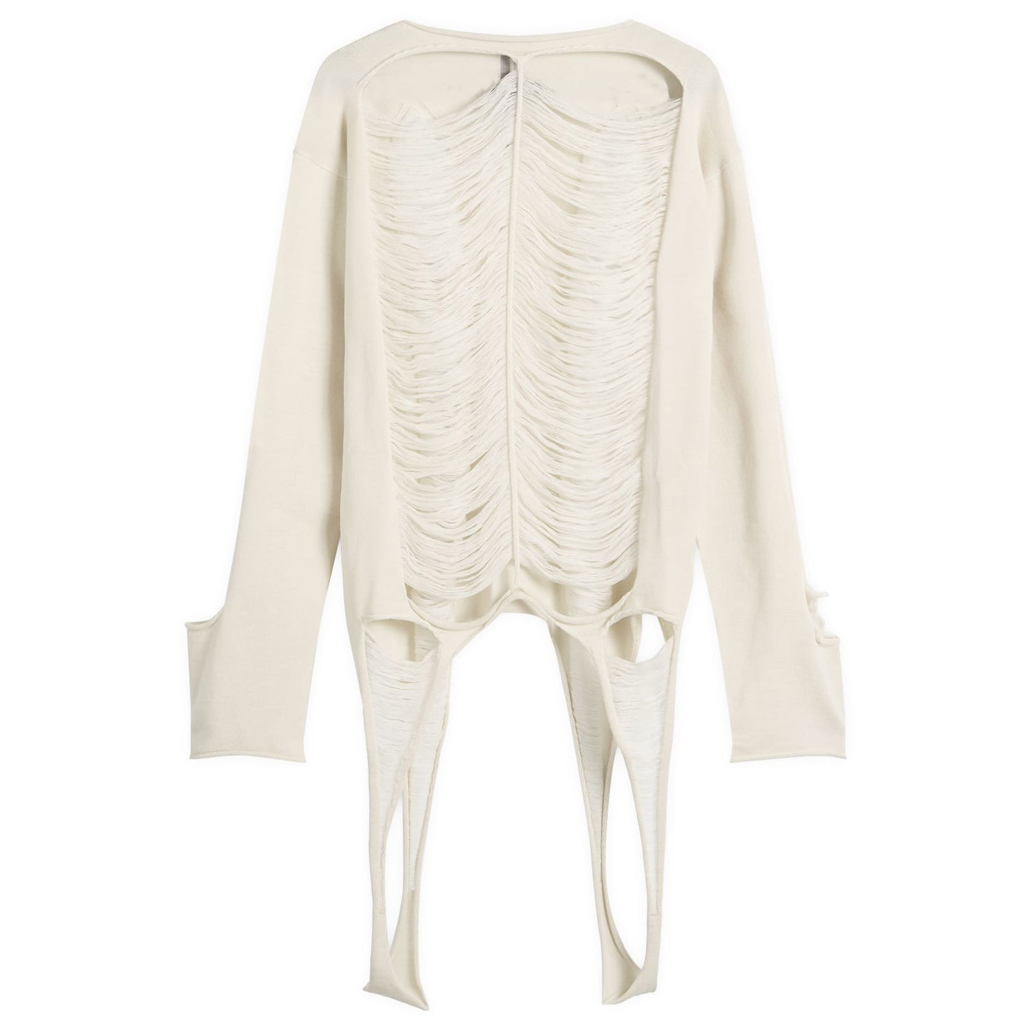 Пуловер Rick Owens Rick Owens Knit Malia Top, Size Large Бяло | RR01E5671-KGRIDM-41, 0