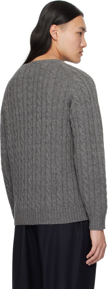 Пуловер BEAMS BEAMS PLUS Cable Knit Crewneck Sweater Сиво | 38150198048, 2