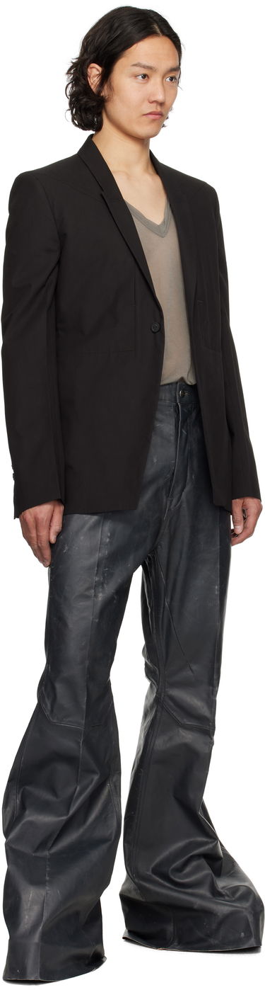 Панталони Rick Owens Rick Owens Hollywood Bolan Bootcut Leather Pants Черно | RU01E5335 LTP, 3