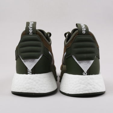 Кецове и обувки adidas Originals White Mountaineering x NMD_R2 Primeknit "Olive" Кафяво | CG3649, 3