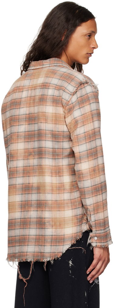Риза R13 R13 Shredded Seam Plaid Shirt Оранжево
 | R13MR008-R389B, 2