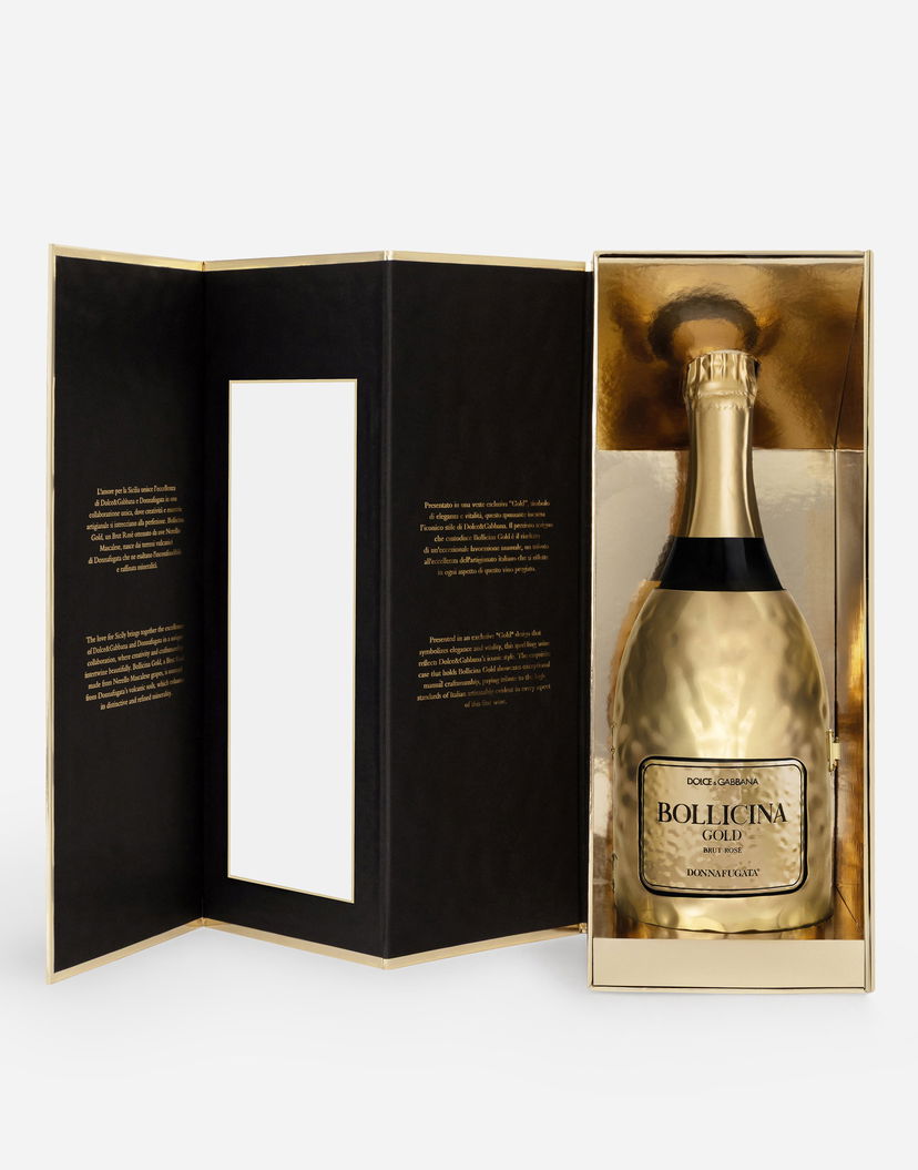Домашен декор Dolce & Gabbana Dolce & Gabbana Bollicina Gold Brut Rosé Sparkling Wine Set with Bottle Cover Металик | PW0503RES75A0327