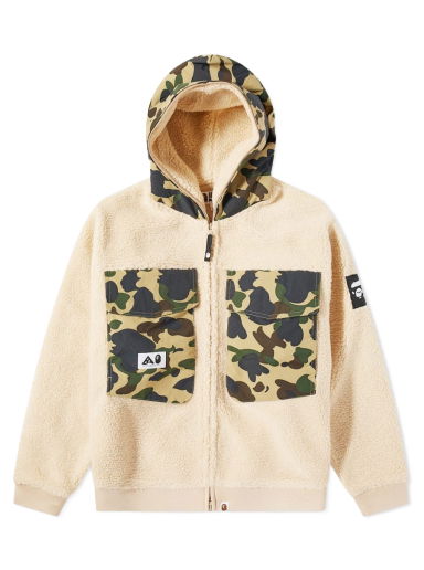 Яке BAPE Big Pocket Relaxed Fit Boa Jacket Бежово | 001LJI801004M-BEI