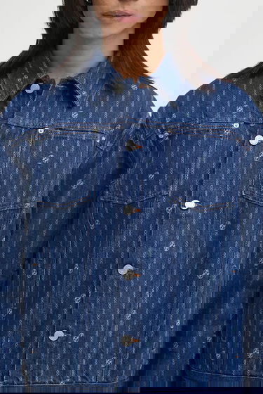Яке Drôle de Monsieur Drôle de Monsieur La veste Denim Monogramme Jacket Синьо | I.JT182.CO238, 3