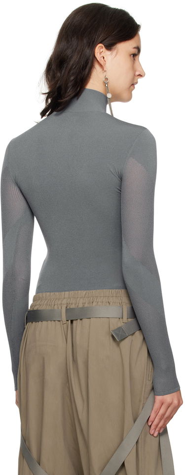 боди Dion Lee Dion Lee Helix Mock Neck Top Сиво | C7229F23, 2